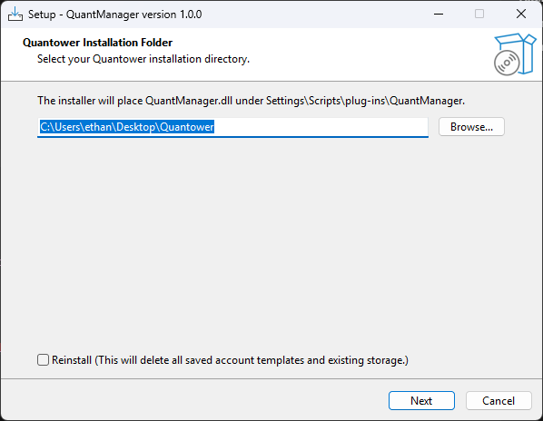 Install Quant Manager